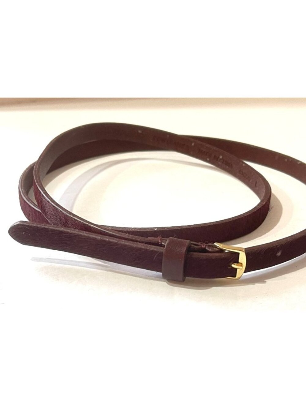 Banana Republic Slim Burgundy Red Leather Belt Size L